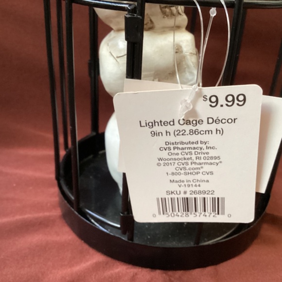 Spooky Village Halloween Lighted Cage Decor New  9” - Picture 7 of 10